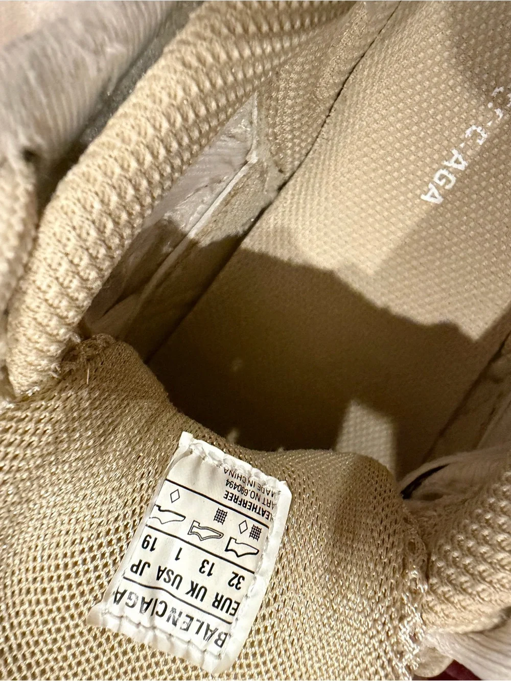 Balenciaga Kid’s Cream and Black Layered Track Sneakers